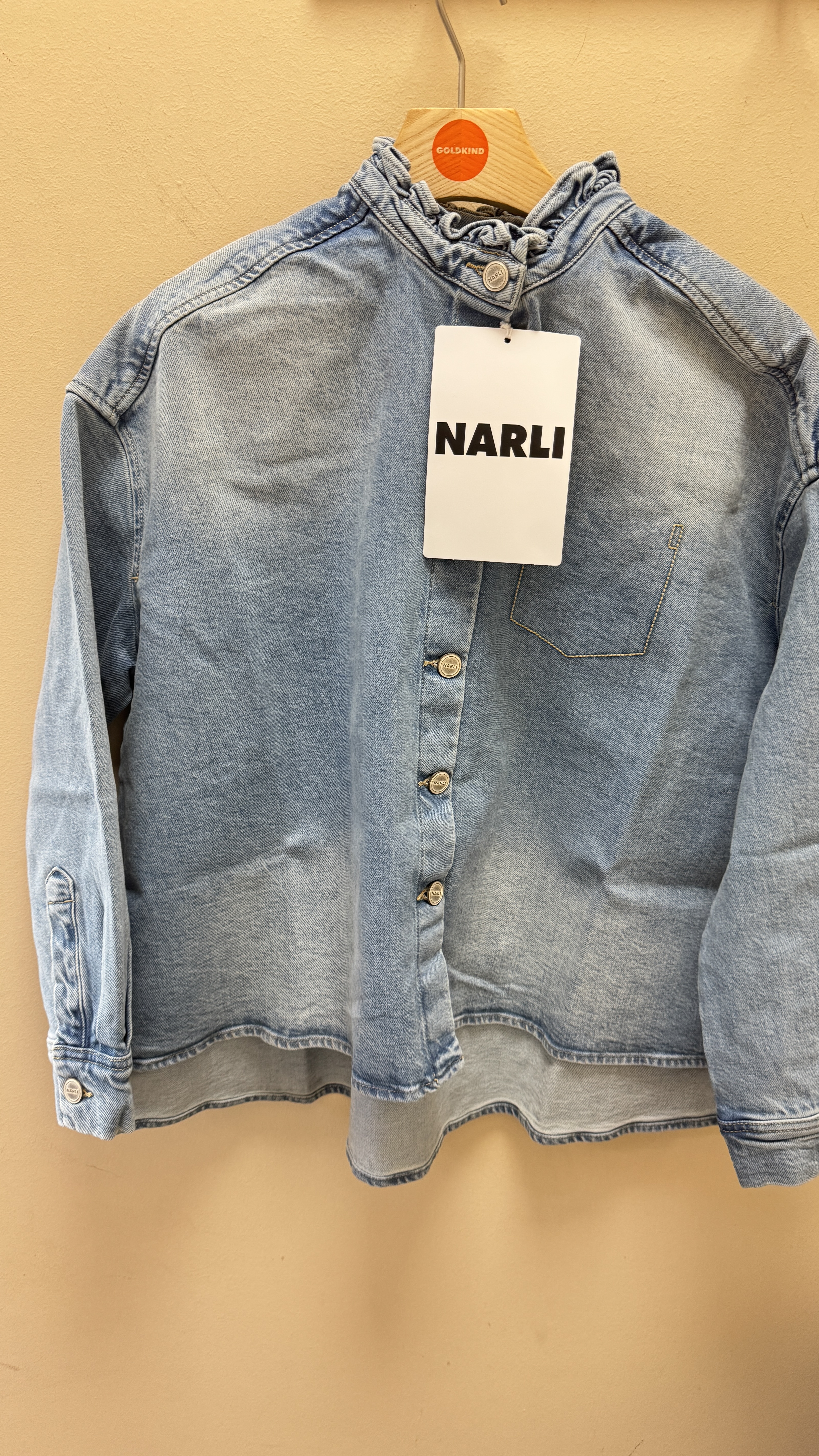 NARLI Jeanshemd-/jacke hellblau