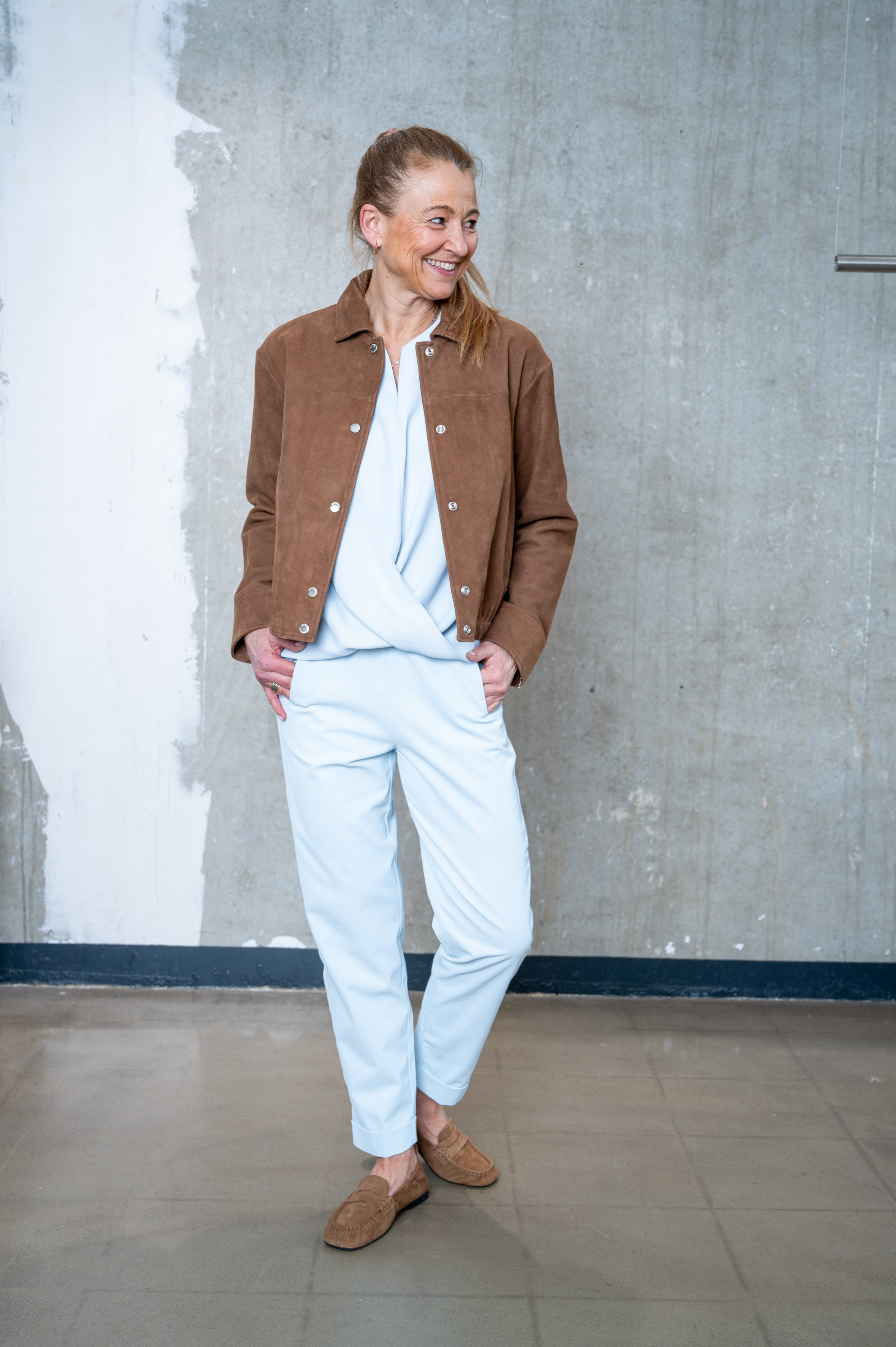 BOMBOOGIE Lederjacke cognac