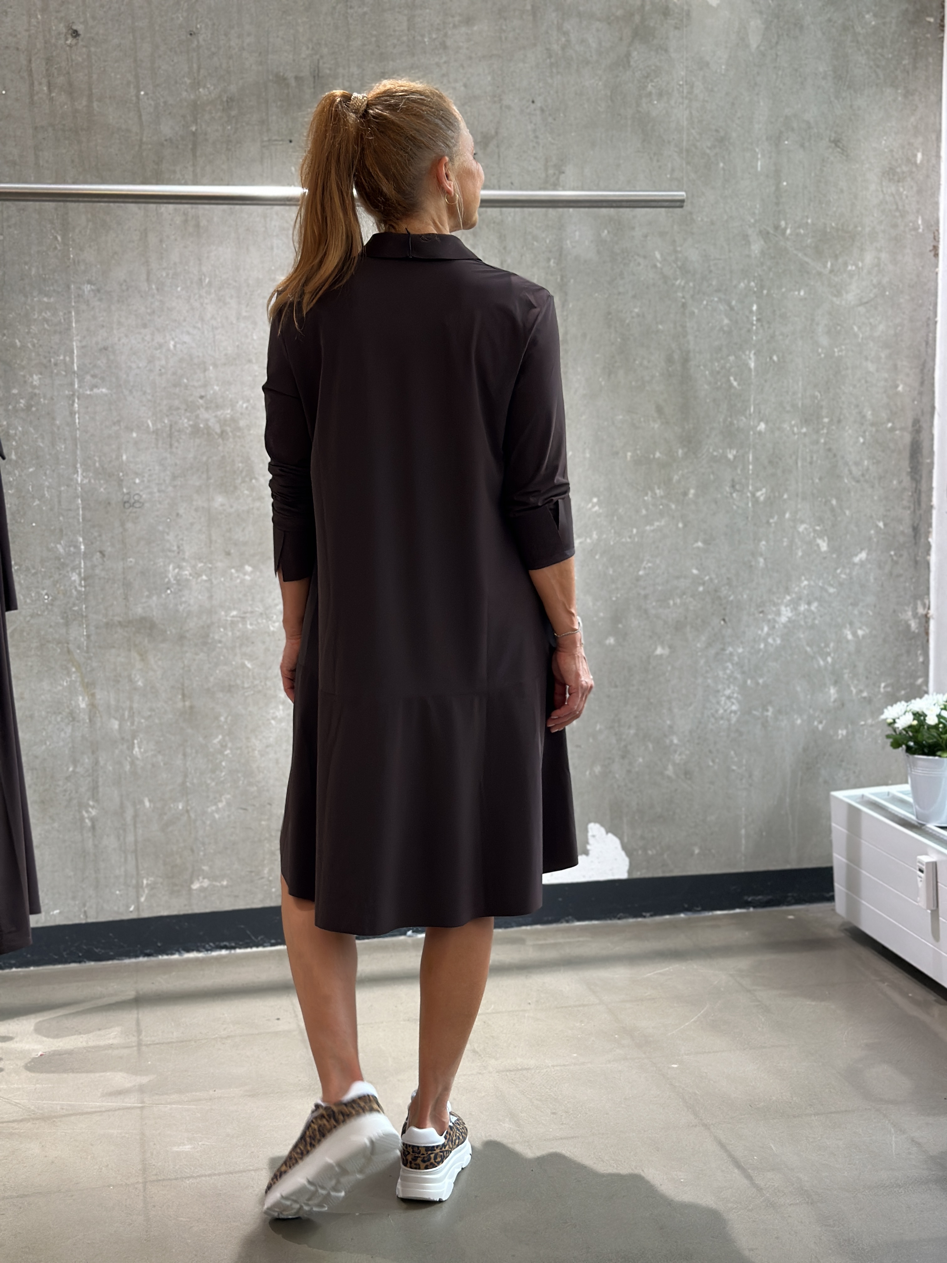 SASSENBACH_Style Kleid CLARA in schoko und 342 blau