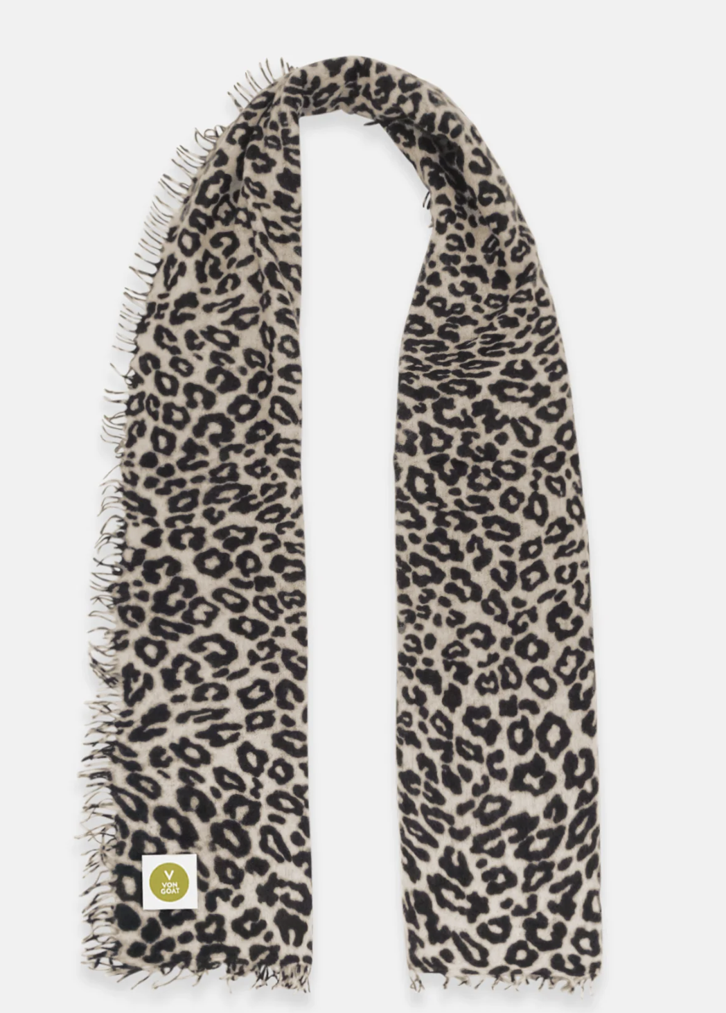 VON GOAT Schal leo latte/black medium