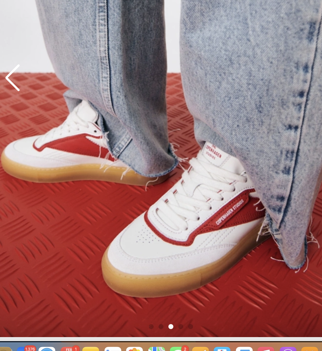 COPENHAGEN STUDIOS CPH90 leather mix  white/red