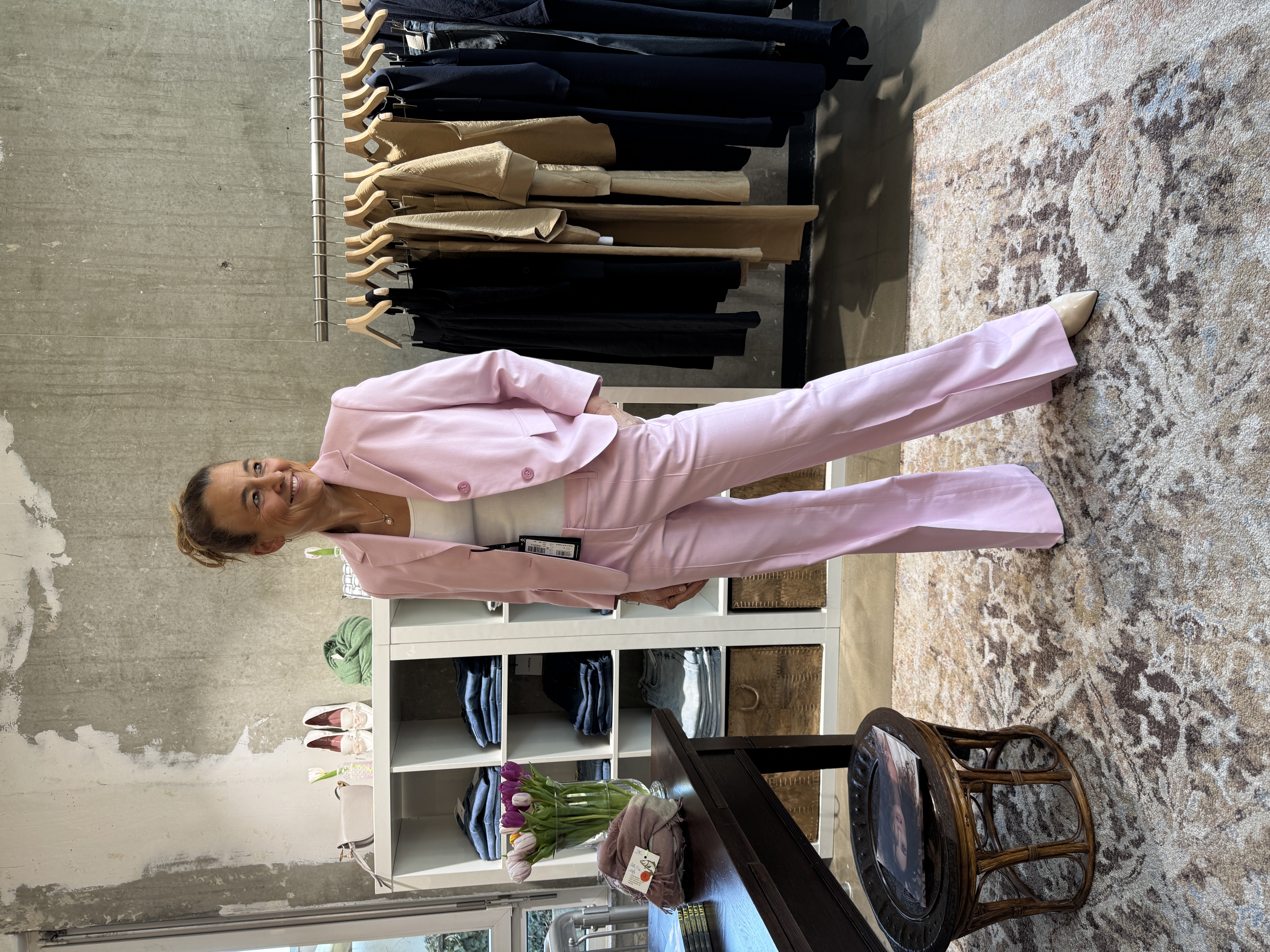 LUISA CERANO Twill Bootleg-Pants fresh rose