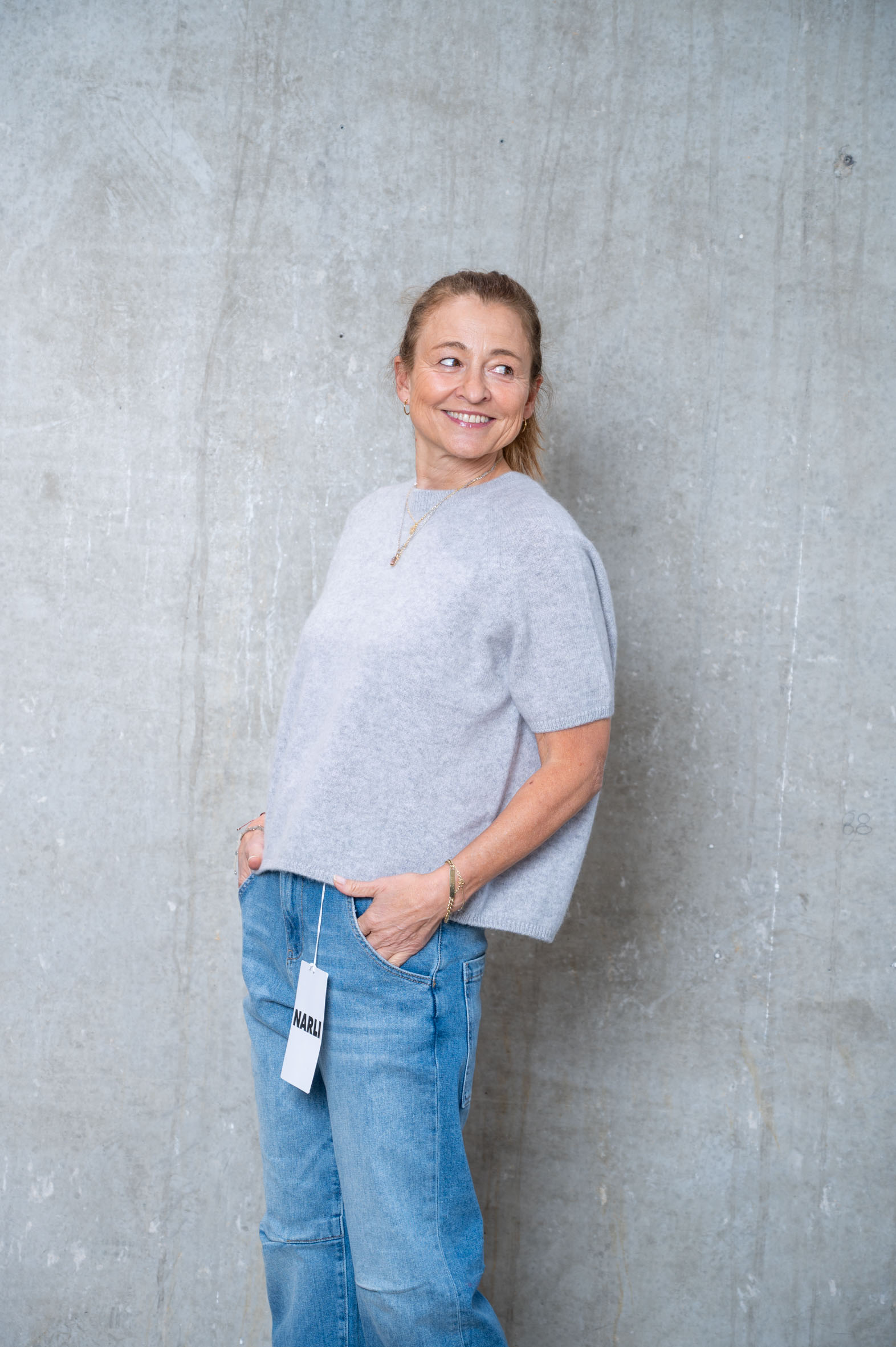 NARLI Kurzarm Pullover hin 3 Farben 37-154