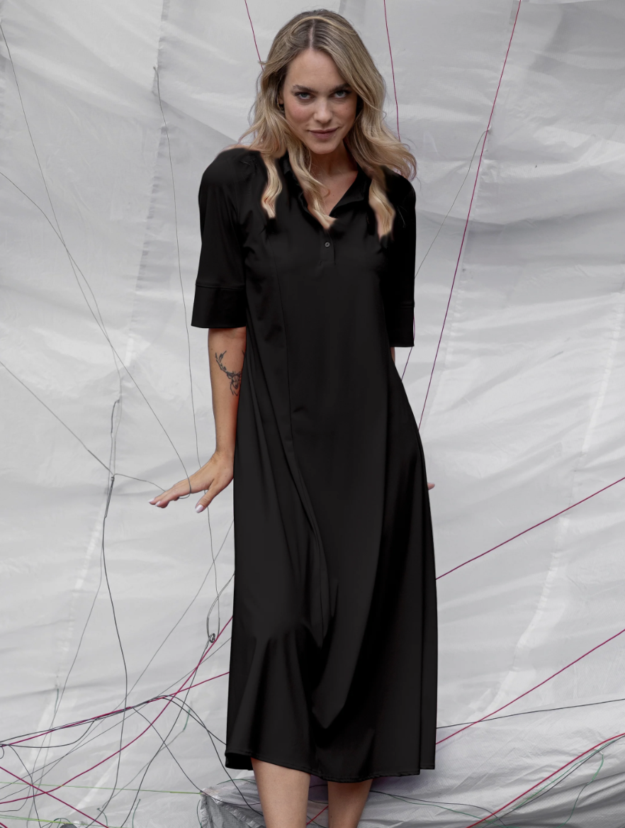 FLOER Polo Dress black 