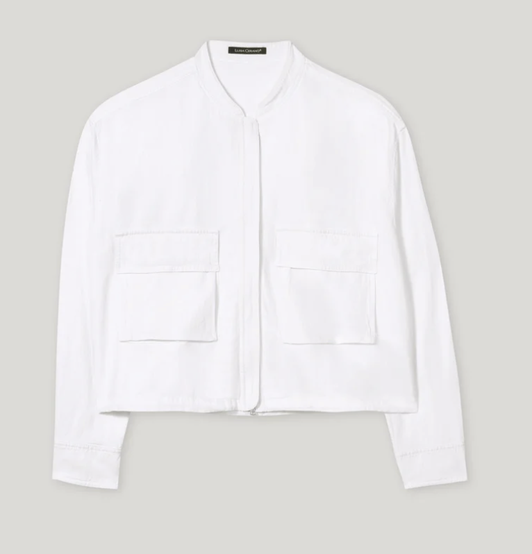 LUISA CERANO Denim-Blouson weiss