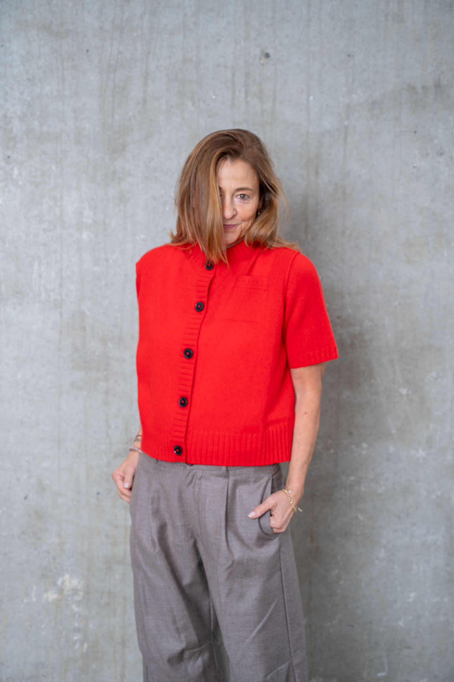 NARLI Kurz-Arm Cardigan in 3 Farben
