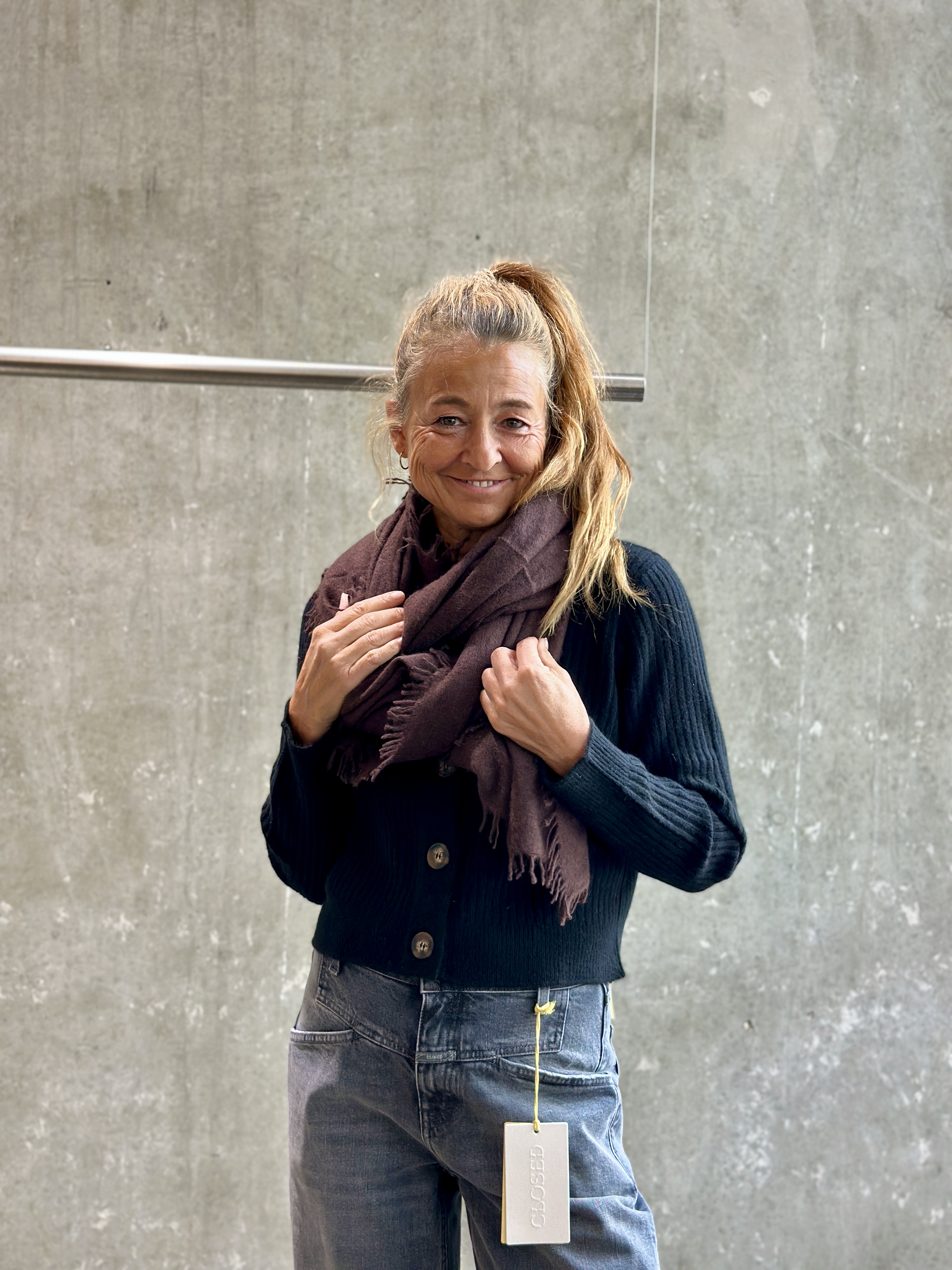 VON GOAT Cashmere Schal CHOCOLAT