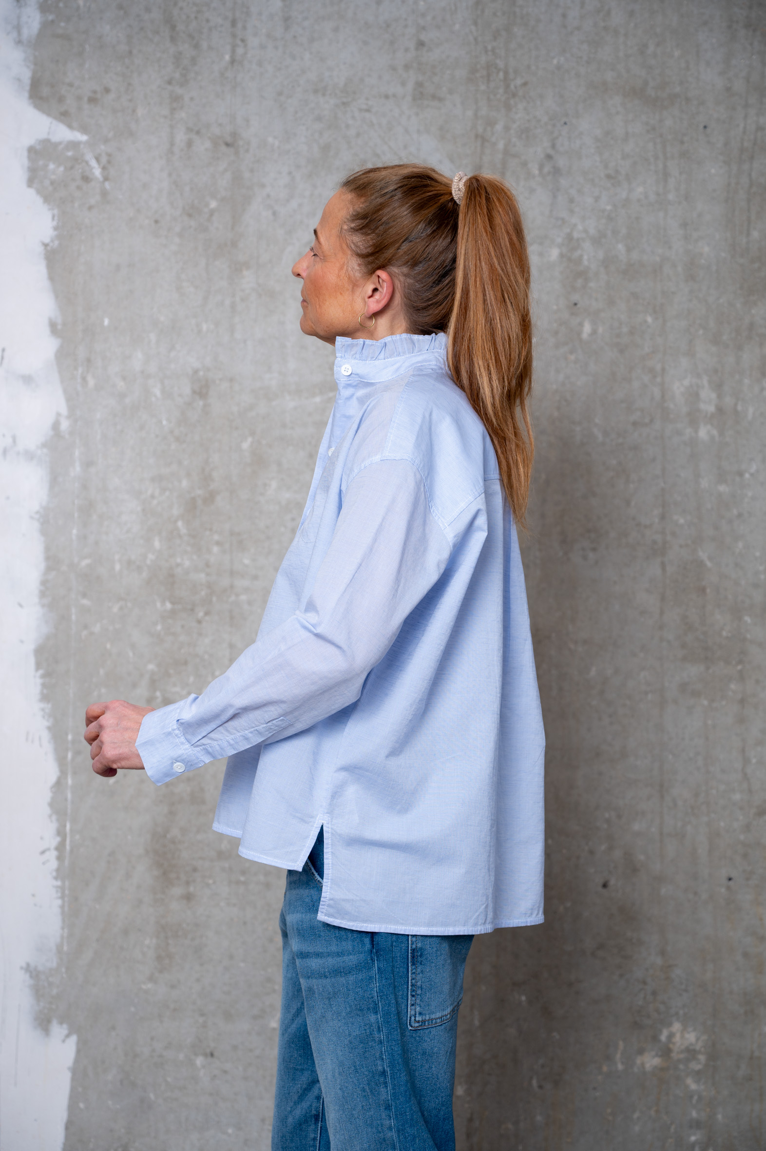 NARLI Bluse blue strip