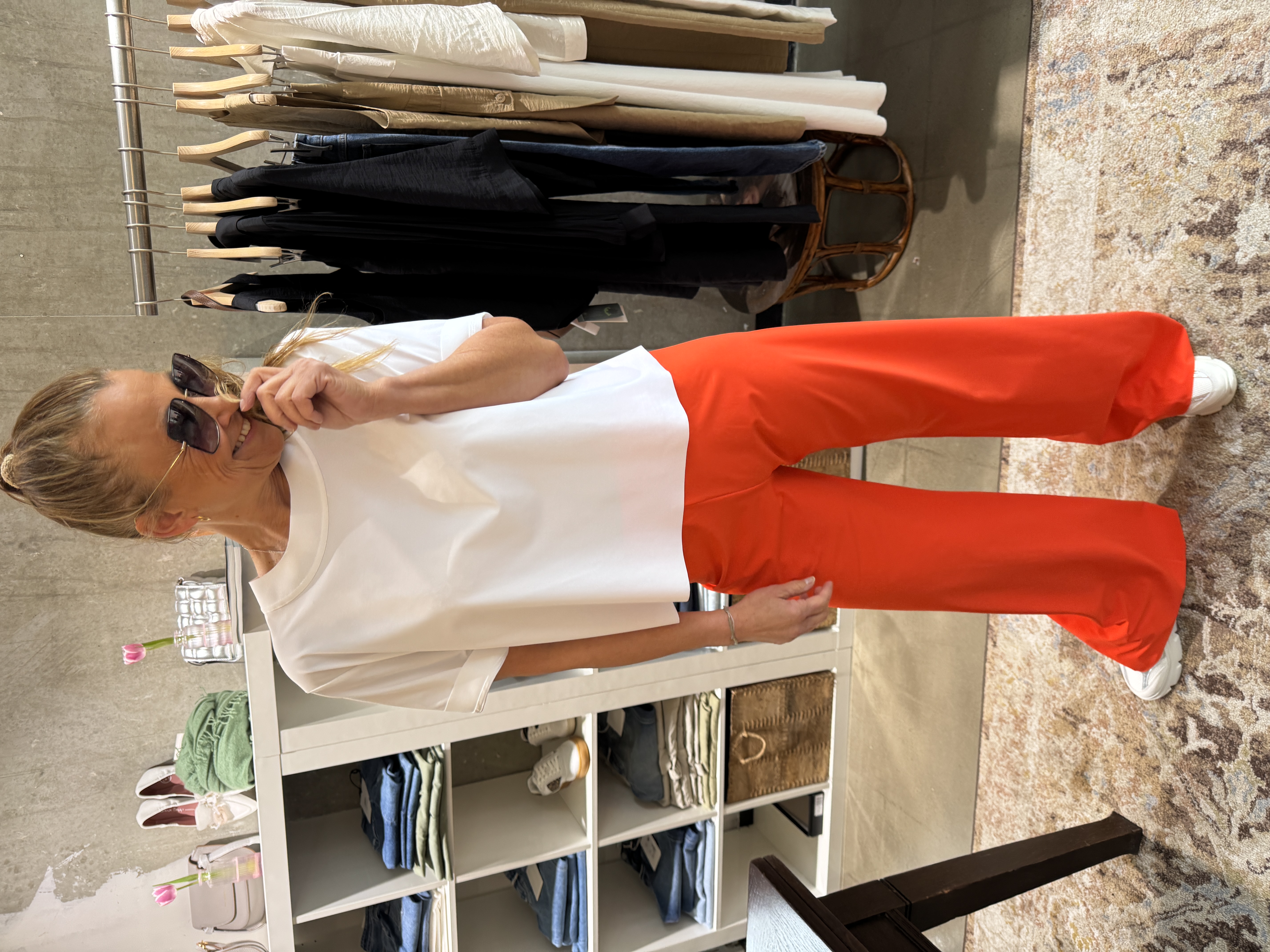 SASSENBACH_Style Hose Lennie pink & aperol