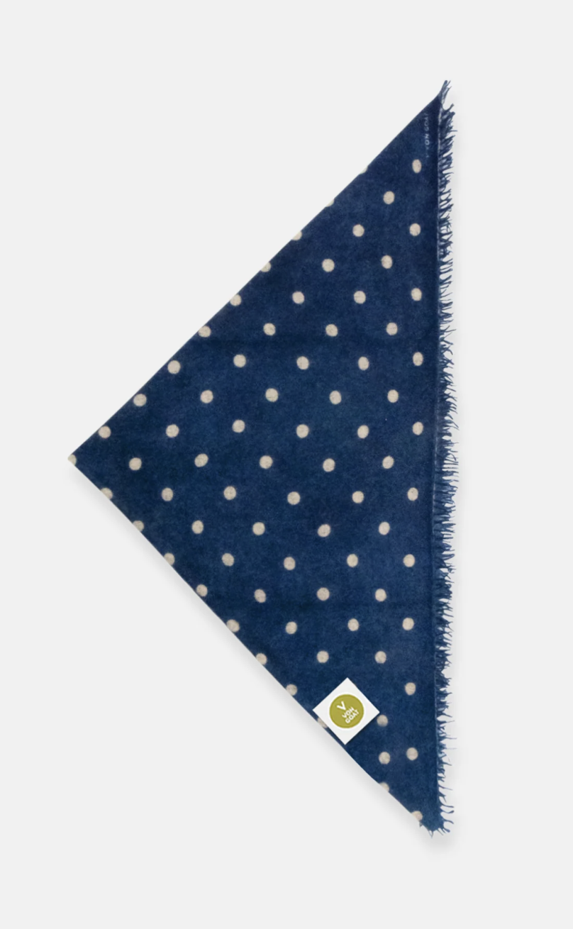 VON GOAT Bandana POLKA DOTS XL orca/sandy