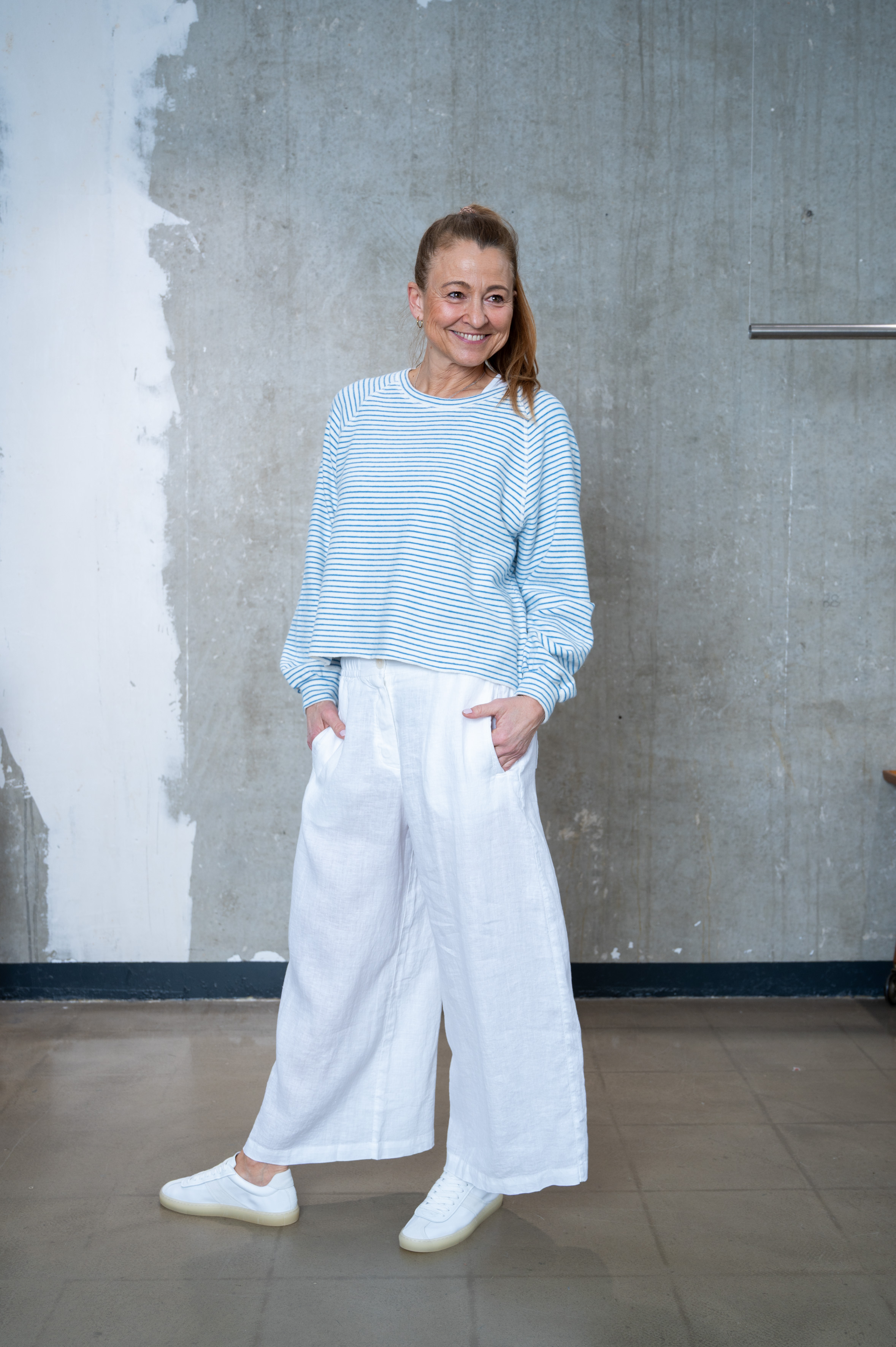 NARLI Sweat blue stripe