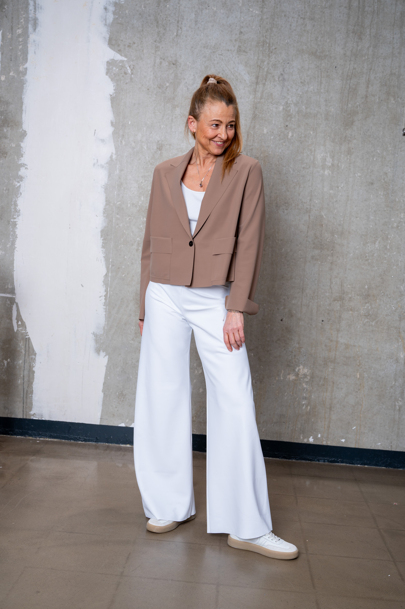 SASSENBACH_Style Hose Cordula kreide & weiss