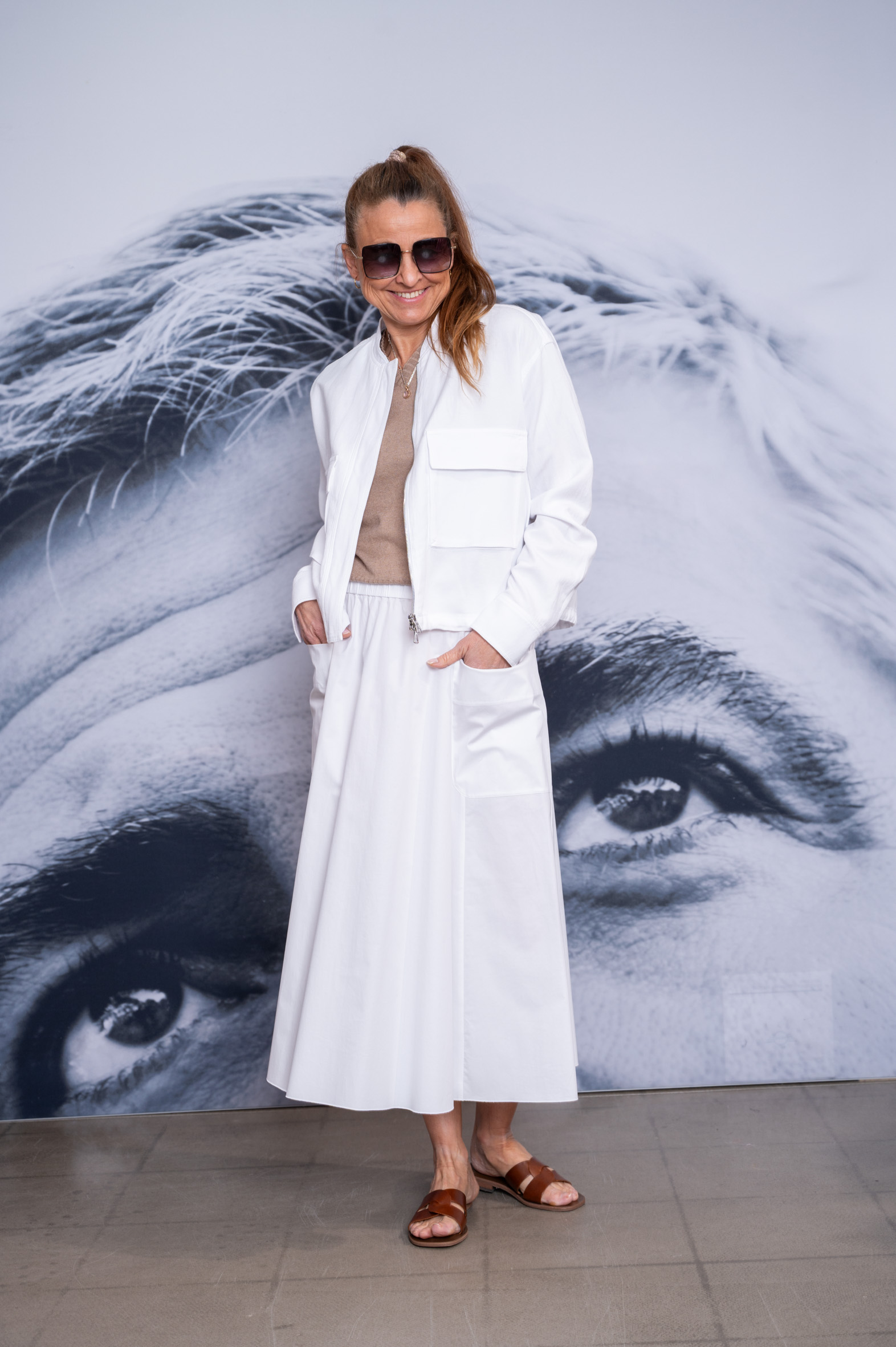 LUISA CERANO Denim-Blouson weiss