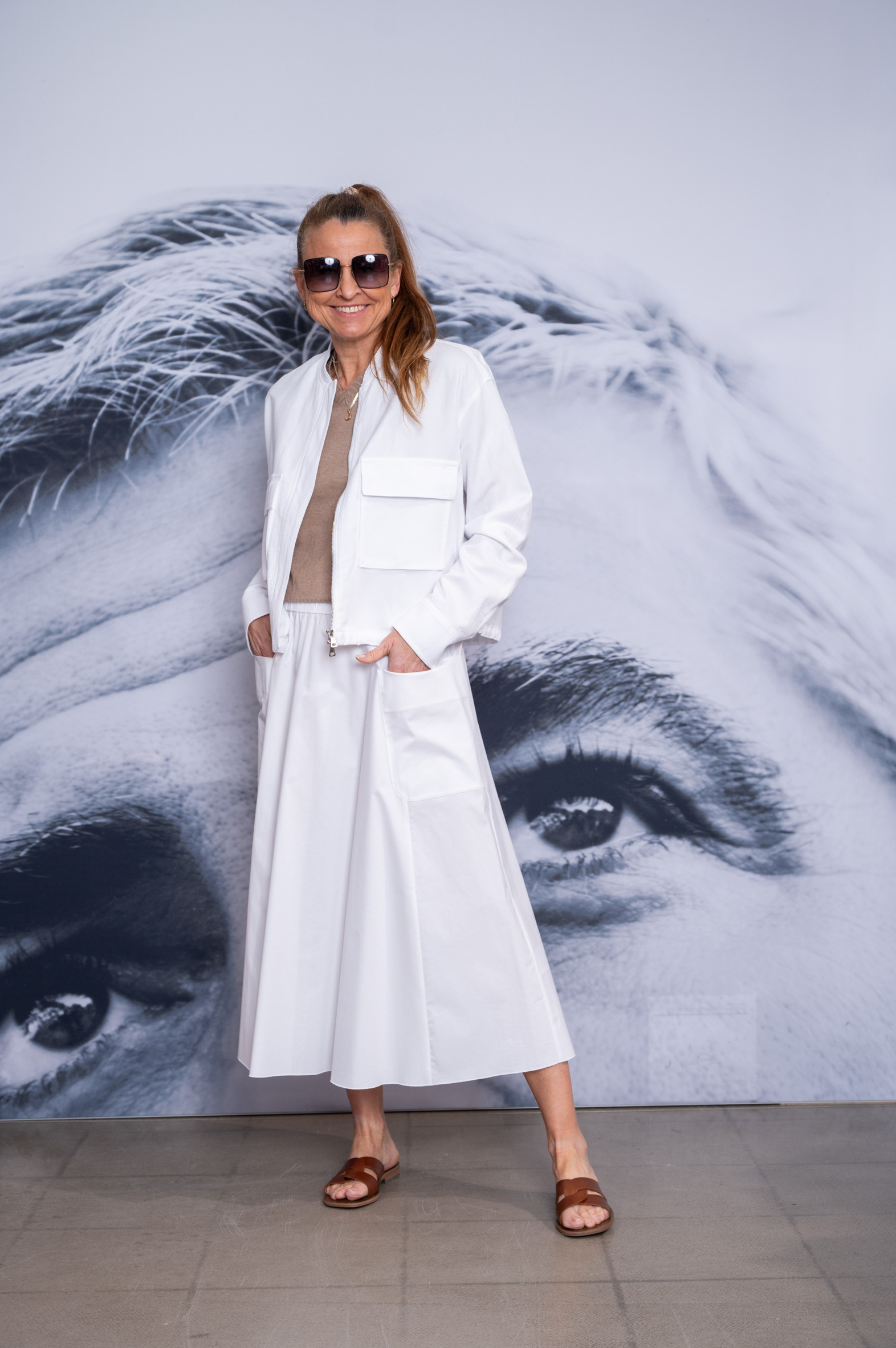 LUISA CERANO Denim-Blouson weiss