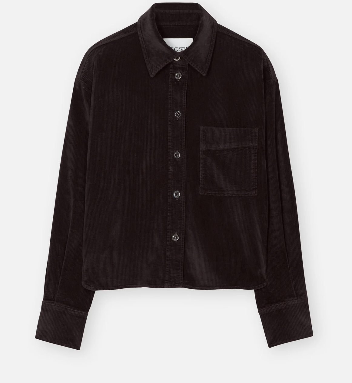 CLOSED Cord-Hemd cinder brown