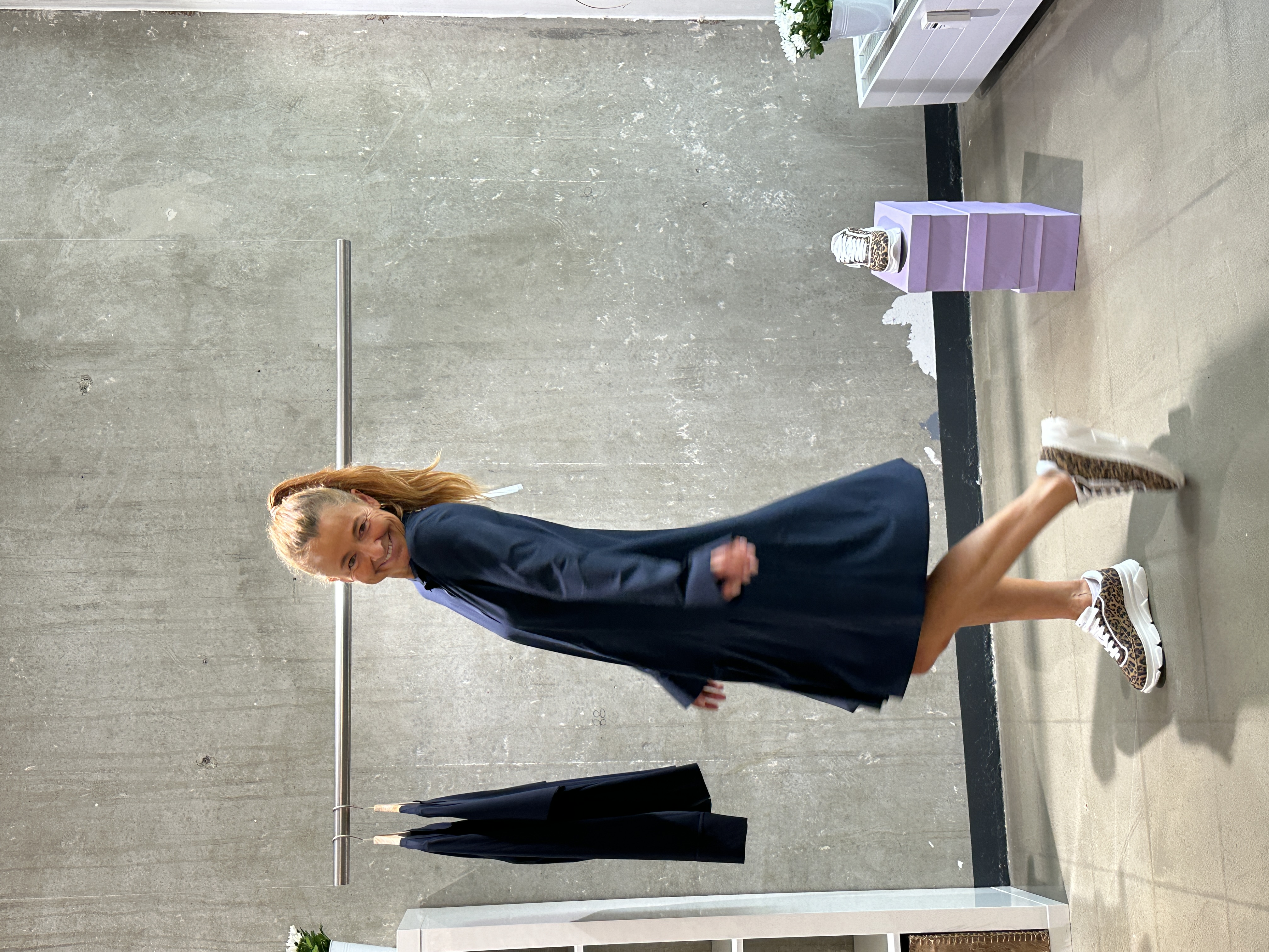 SASSENBACH_Style Kleid CLARA in schoko und 342 blau