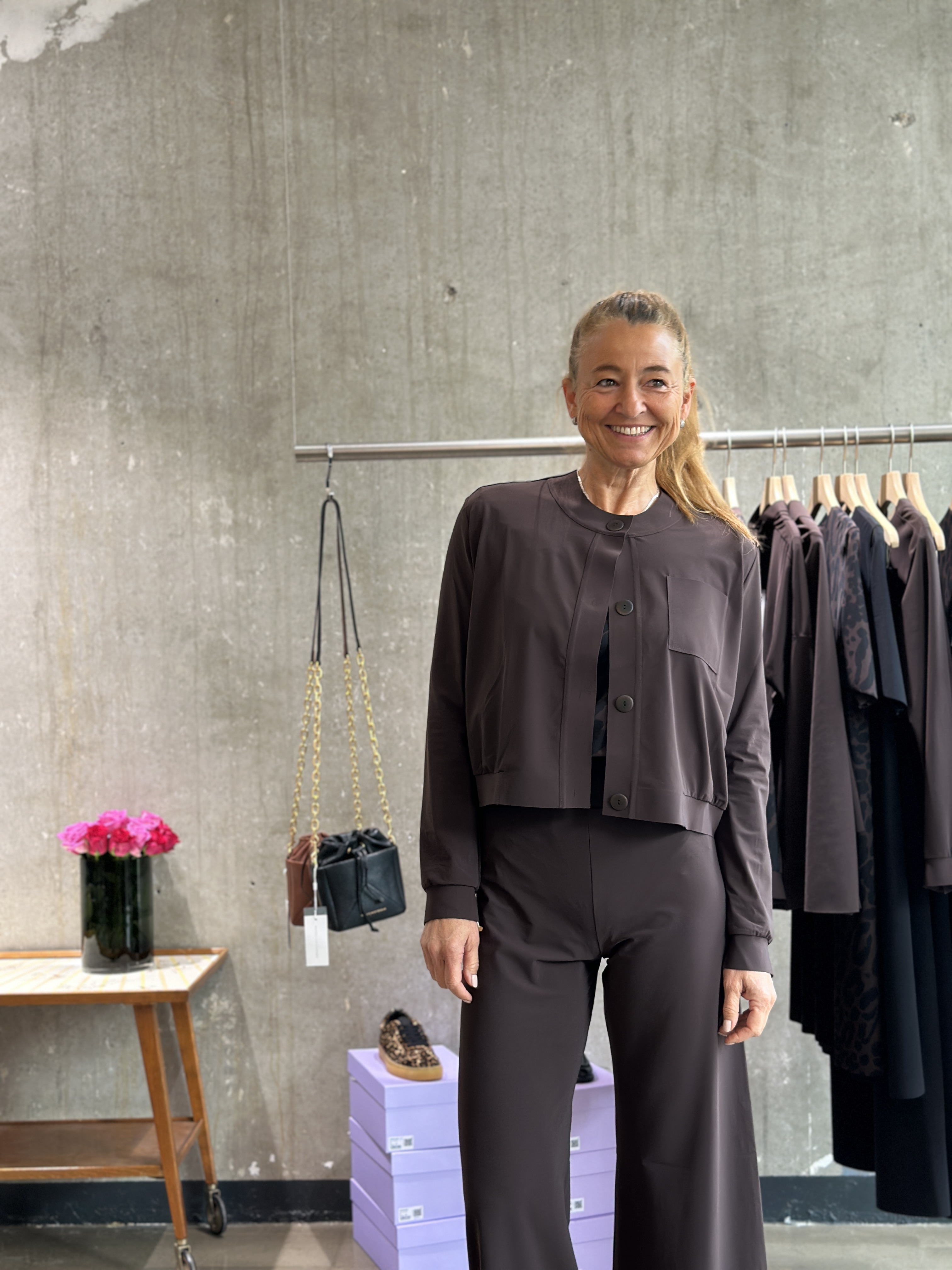 SASSENBACH_Style Jacke HANNA braun & kreide