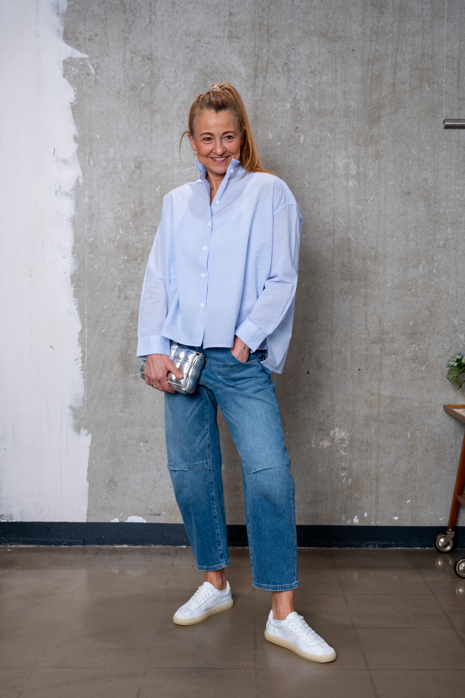 NARLI Bluse blue strip