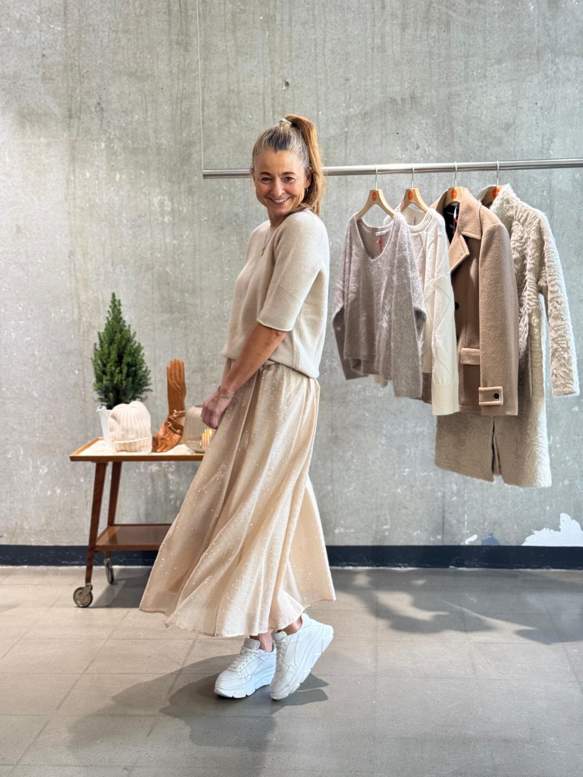 LUISA CERANON Rock mit Glitzersteinen 