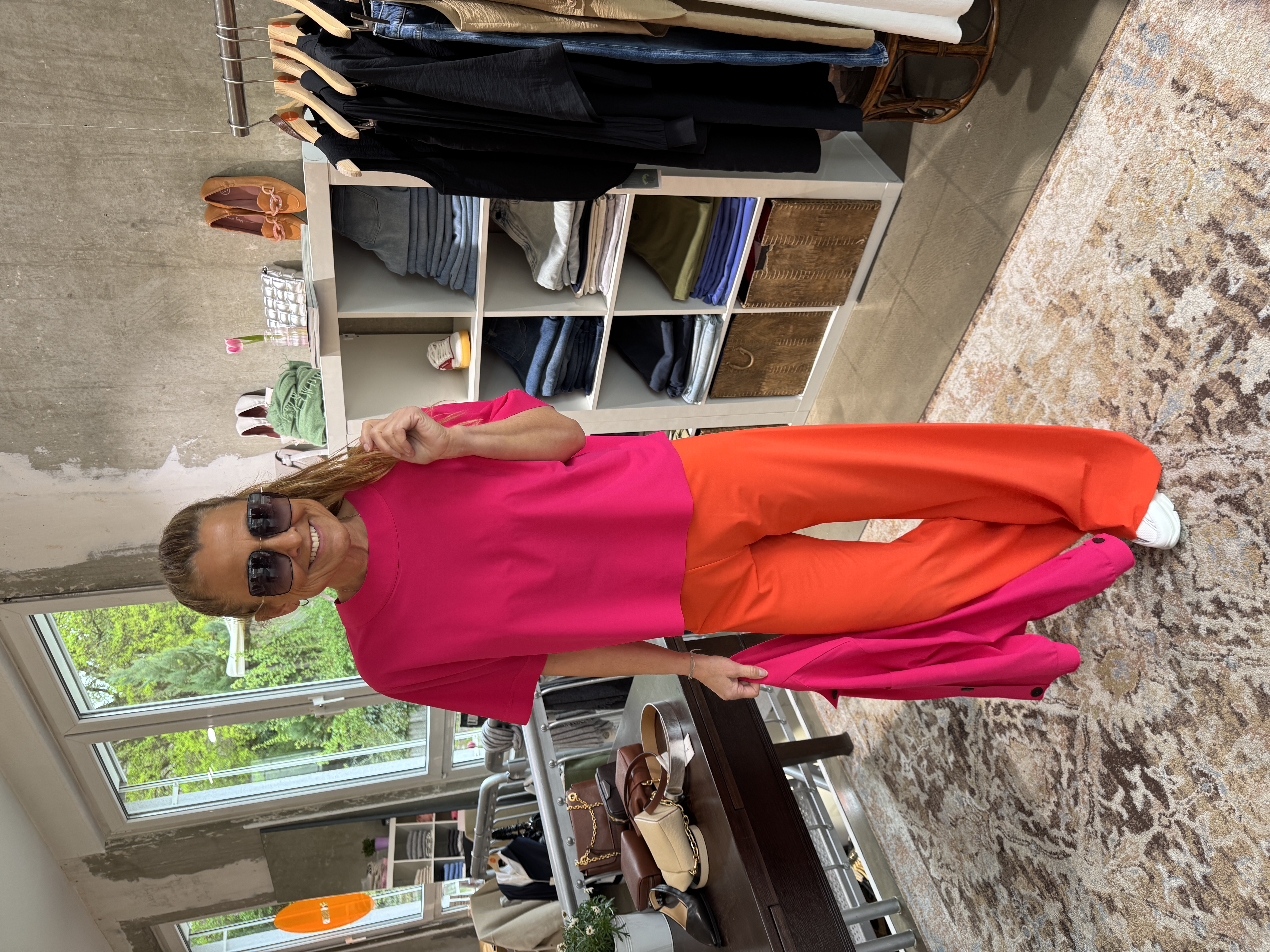 SASSENBACH_Style Hose Lennie pink & aperol