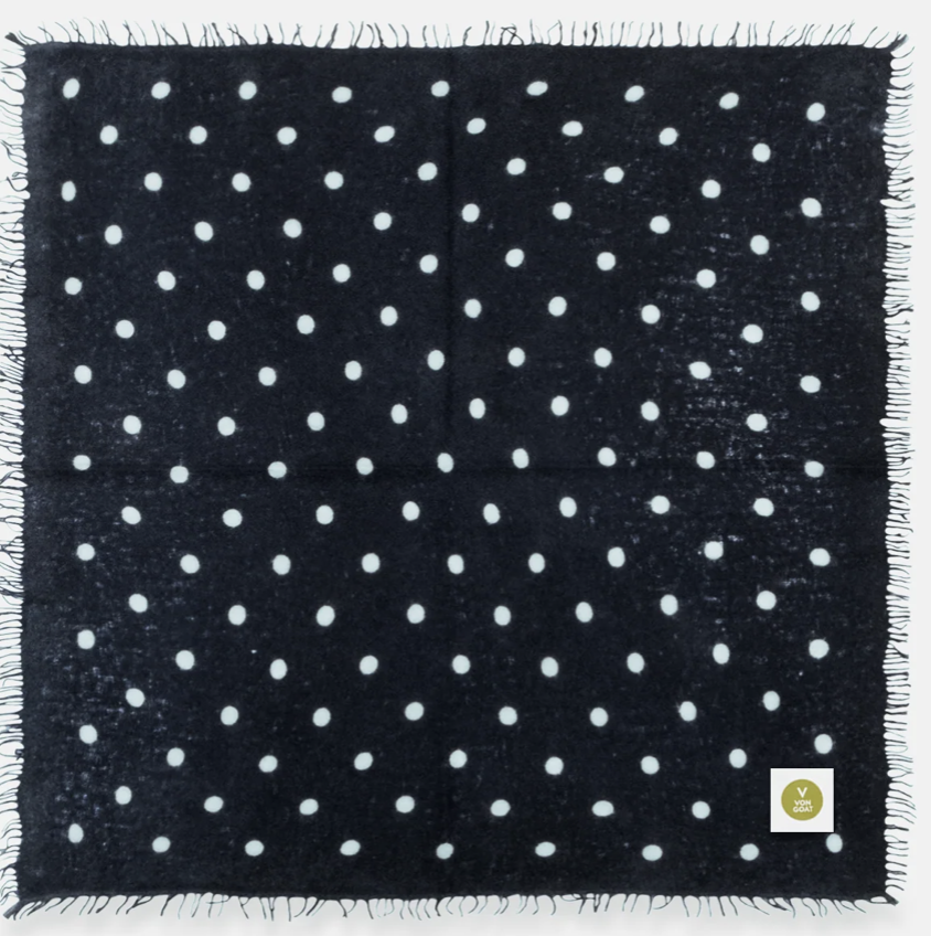 VON GOAT Bandana POLKA DOTS mood indigo/sea foam