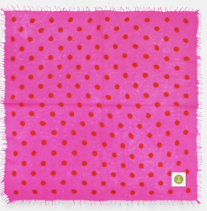 Von Goat Bandana XL Polka Dots sugar/plumo daisy