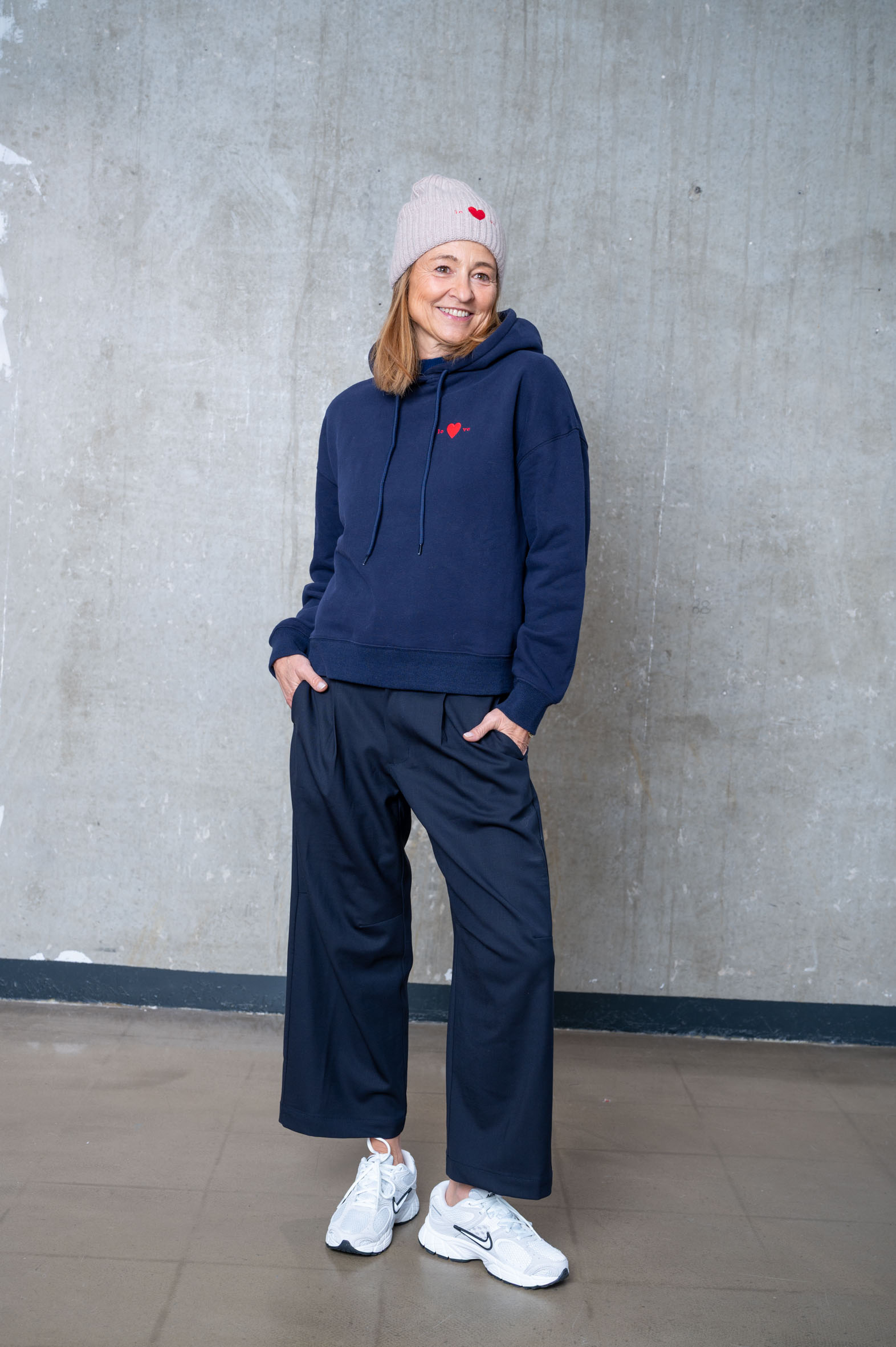 LOVE FUTURE Hoodie blau & grau