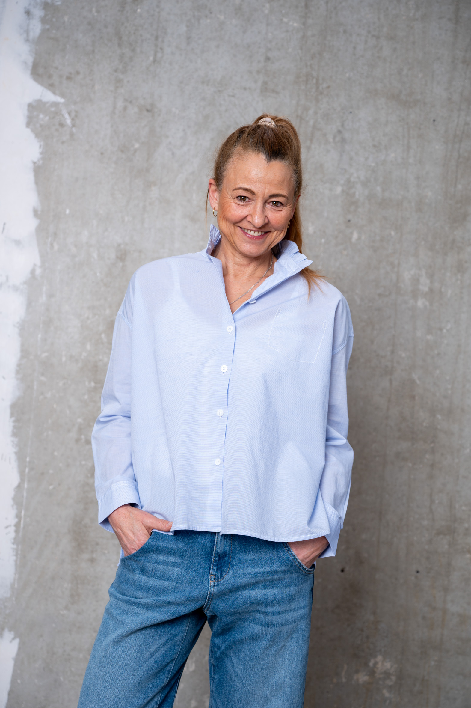 NARLI Bluse blue strip