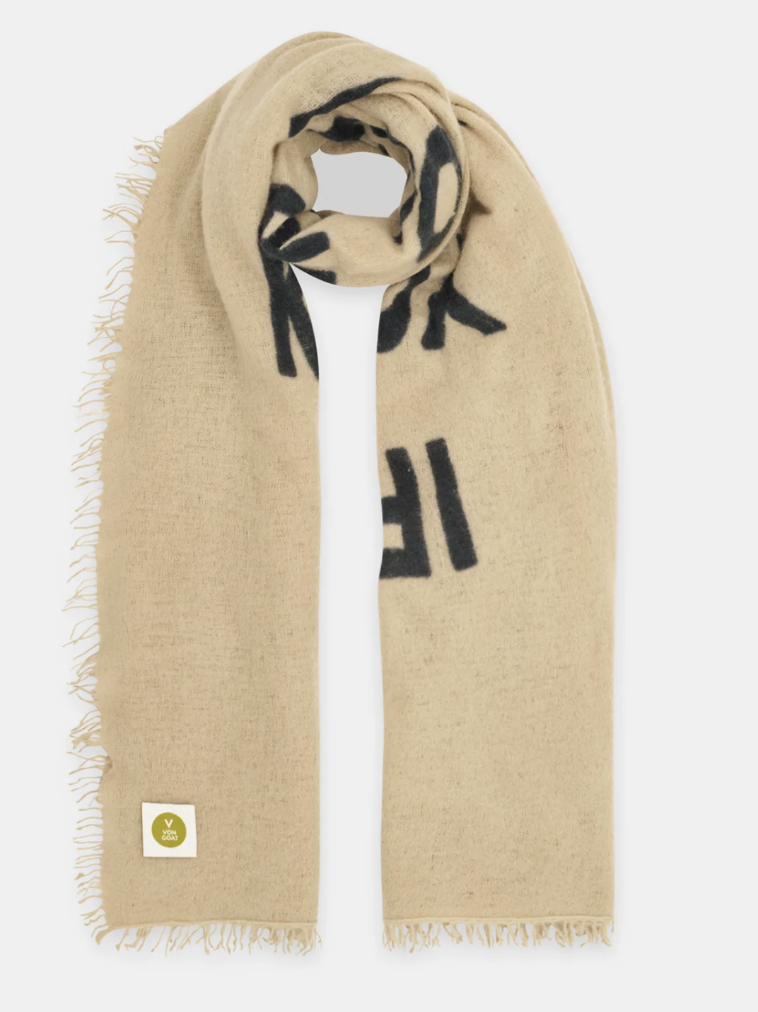 VON GOAT Cashmere Schal Letter Print