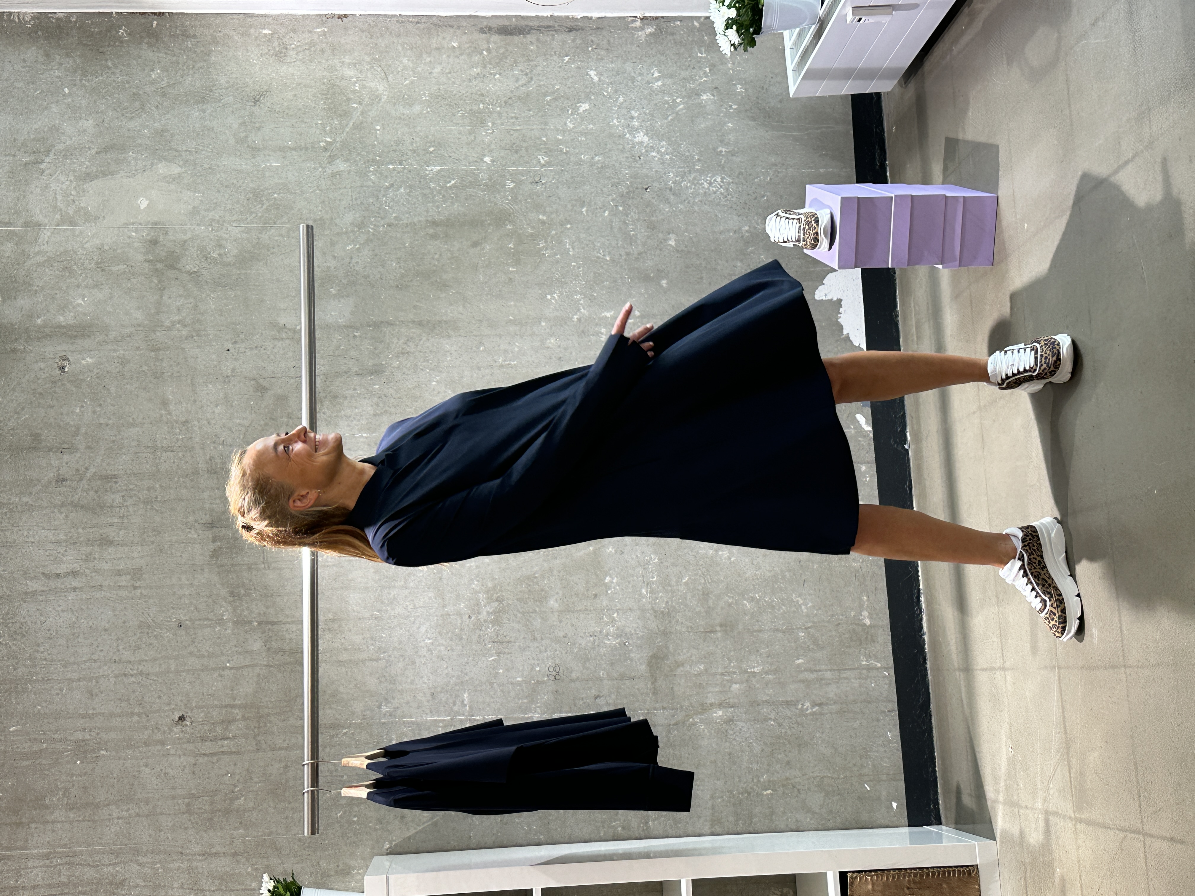 SASSENBACH_Style Kleid CLARA in schoko und 342 blau