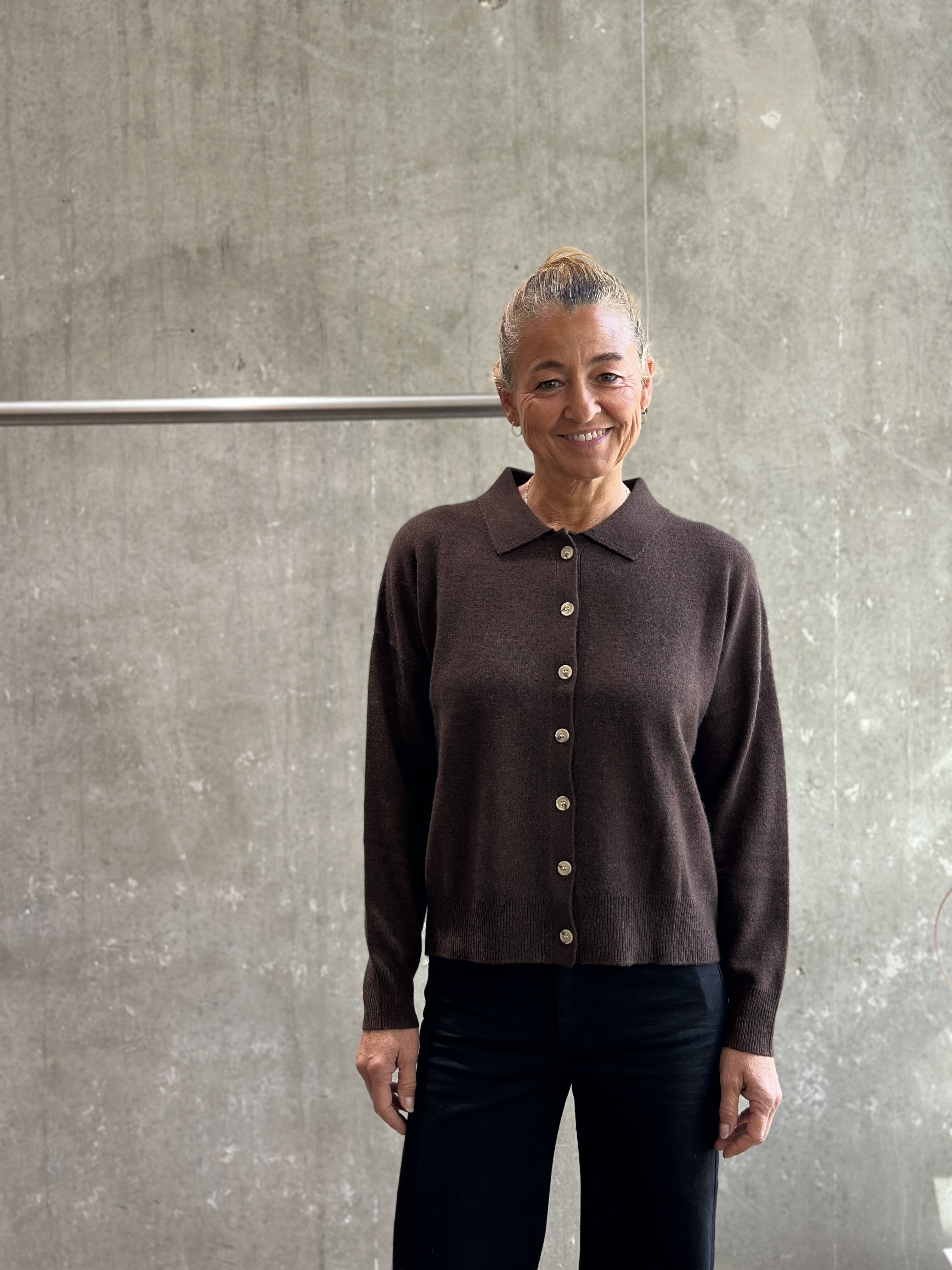 ABSOLUT CASHMERE Cardigan MAJURA brownie & forest