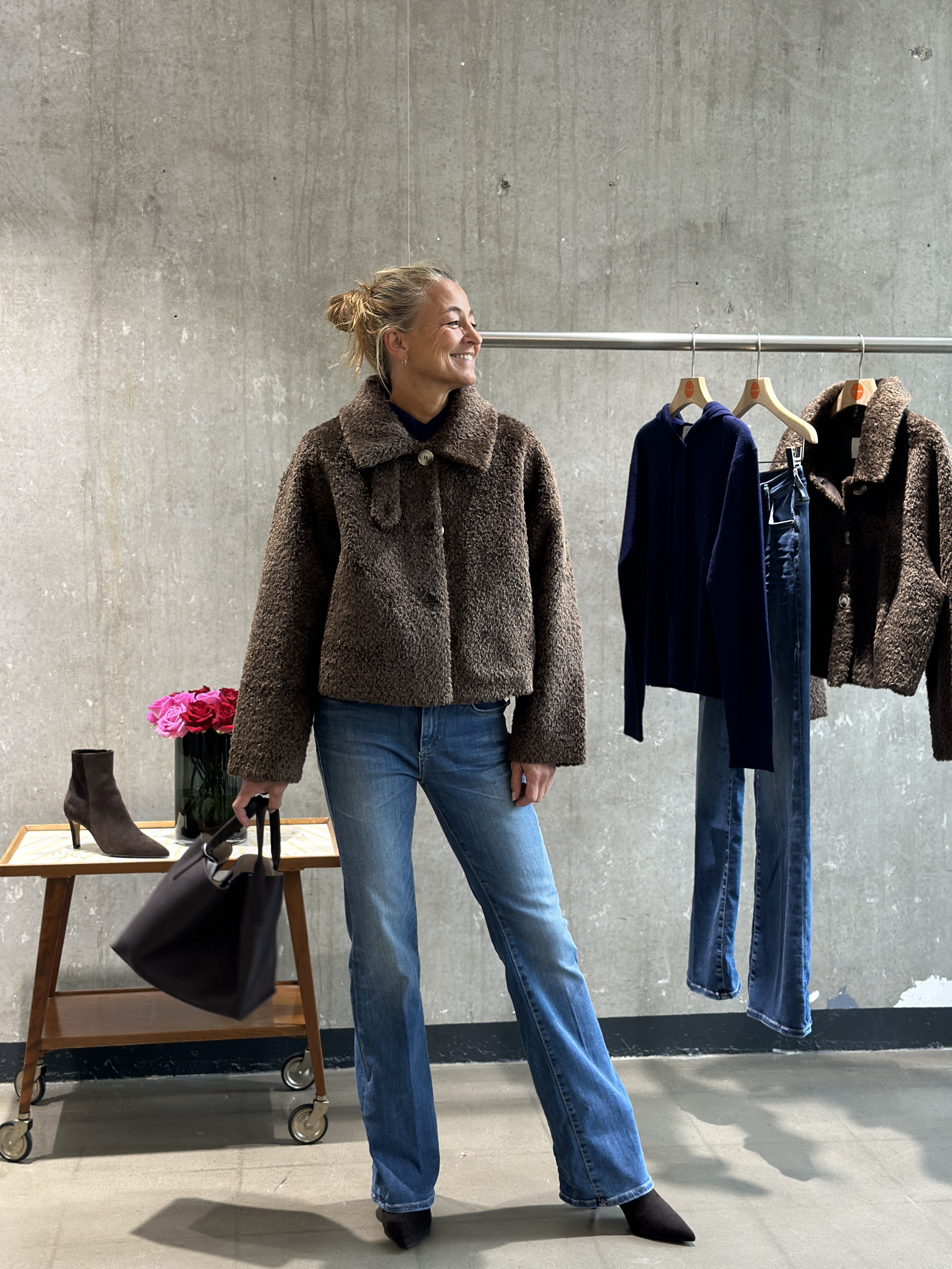 PRIDE TO BE Maerden Fur Jacke HELI brown & rose